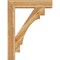 Ekena Millwork Merced Block Rough Sawn Bracket w/ Offset Brace, Western Red Cedar, 8"W x 36"D x 48"H BKT0806X36X48MRC05RWR - alternate 3